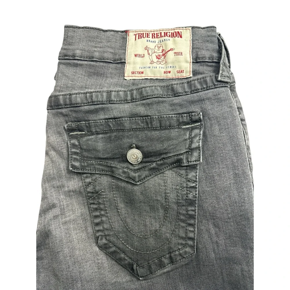 True Religion Rocco Relaxed Skinny‎ Jeans Flap Pockets Size 36 Style 106701